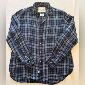 Frank & Eileen Blue & White Plaid 💯 Modal Lightweight Button Front